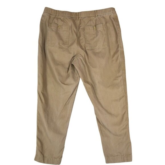 Talbots Khaki Utility Pants Size M Chorecore Ankle Cotton Lyocell Casual - Picture 3 of 11